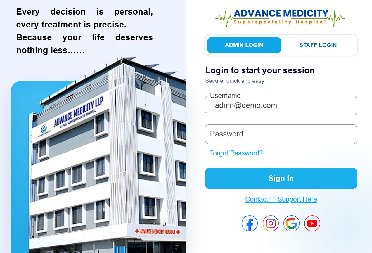 Advance Medicity – Hospital Management System