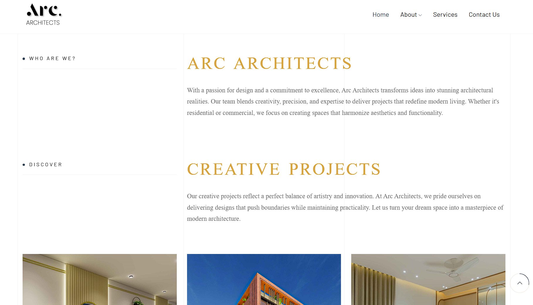Arc Architect – Professional Architecture Portfolio Website